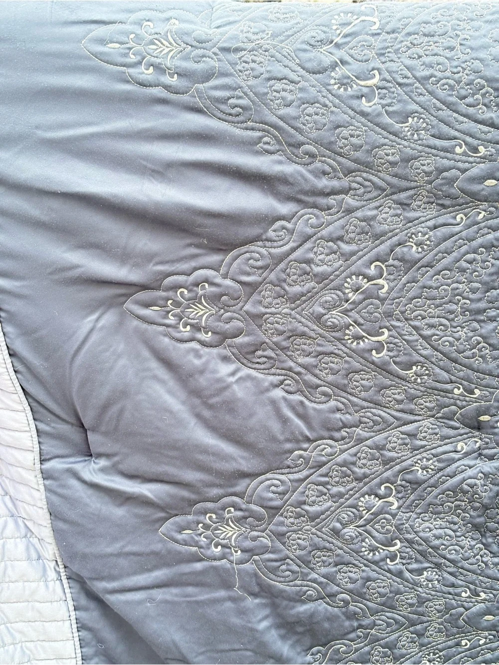 Better Homes And Gardens Dusty Blue Embroidered Quilt